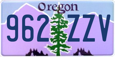 OR license plate 962ZZV