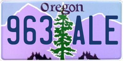 OR license plate 963ALE