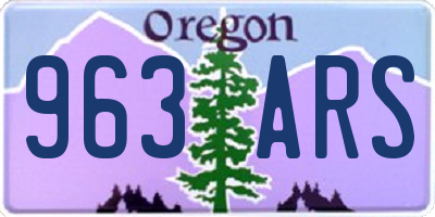 OR license plate 963ARS