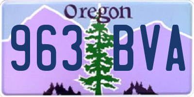 OR license plate 963BVA
