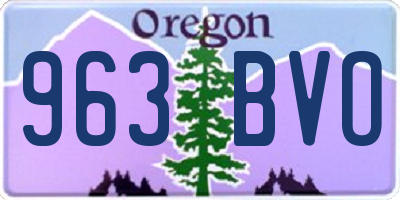 OR license plate 963BVO