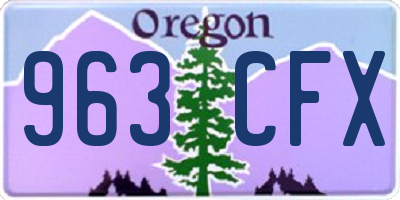 OR license plate 963CFX