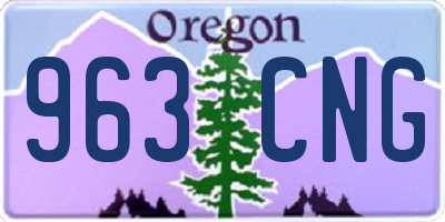 OR license plate 963CNG