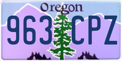OR license plate 963CPZ