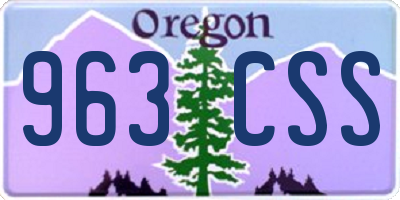 OR license plate 963CSS