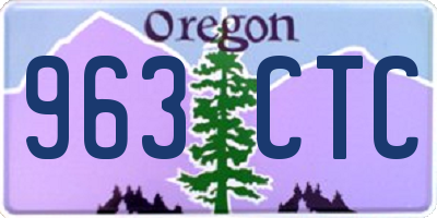 OR license plate 963CTC