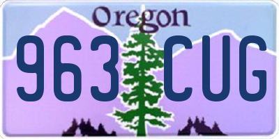 OR license plate 963CUG