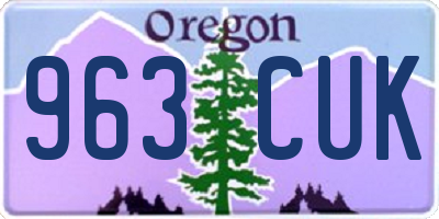 OR license plate 963CUK
