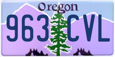OR license plate 963CVL