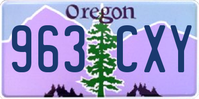 OR license plate 963CXY