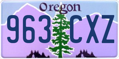 OR license plate 963CXZ
