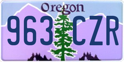 OR license plate 963CZR