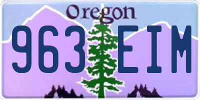 OR license plate 963EIM