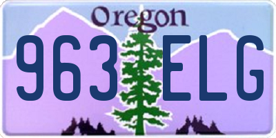 OR license plate 963ELG