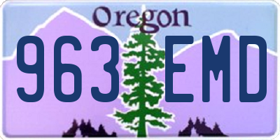 OR license plate 963EMD