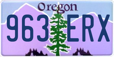 OR license plate 963ERX