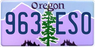 OR license plate 963ESO