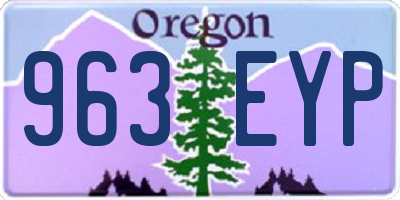 OR license plate 963EYP