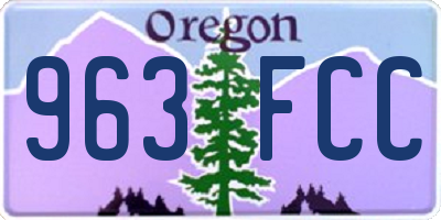 OR license plate 963FCC