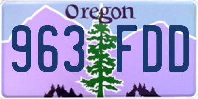 OR license plate 963FDD
