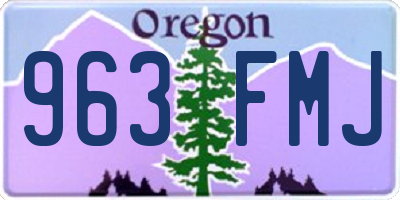 OR license plate 963FMJ
