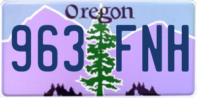 OR license plate 963FNH