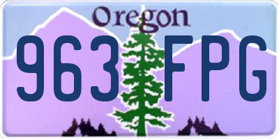 OR license plate 963FPG