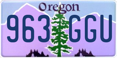 OR license plate 963GGU