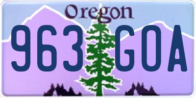 OR license plate 963GOA