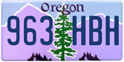 OR license plate 963HBH