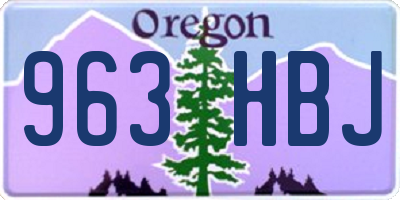 OR license plate 963HBJ