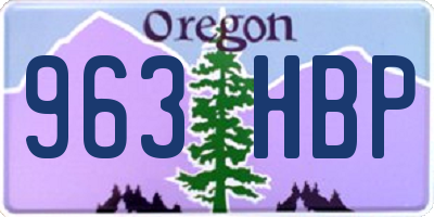 OR license plate 963HBP