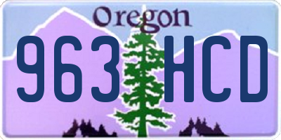 OR license plate 963HCD