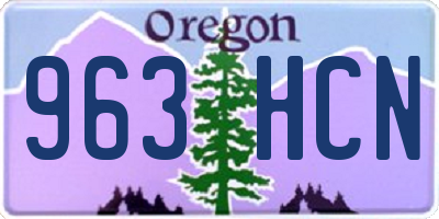 OR license plate 963HCN