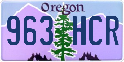 OR license plate 963HCR