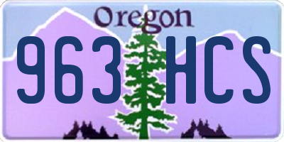 OR license plate 963HCS