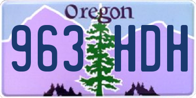 OR license plate 963HDH