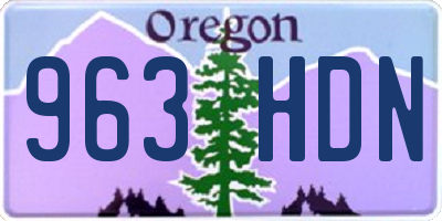 OR license plate 963HDN