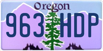 OR license plate 963HDP
