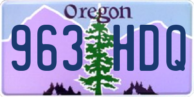 OR license plate 963HDQ