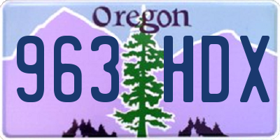 OR license plate 963HDX
