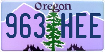 OR license plate 963HEE