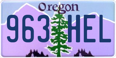 OR license plate 963HEL
