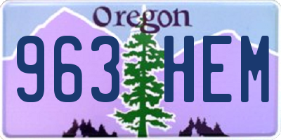 OR license plate 963HEM