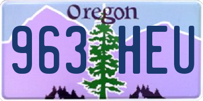 OR license plate 963HEU