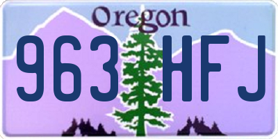 OR license plate 963HFJ