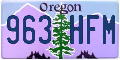 OR license plate 963HFM