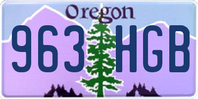 OR license plate 963HGB