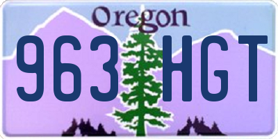 OR license plate 963HGT