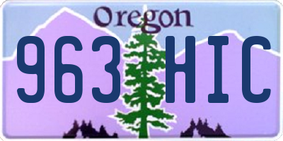OR license plate 963HIC